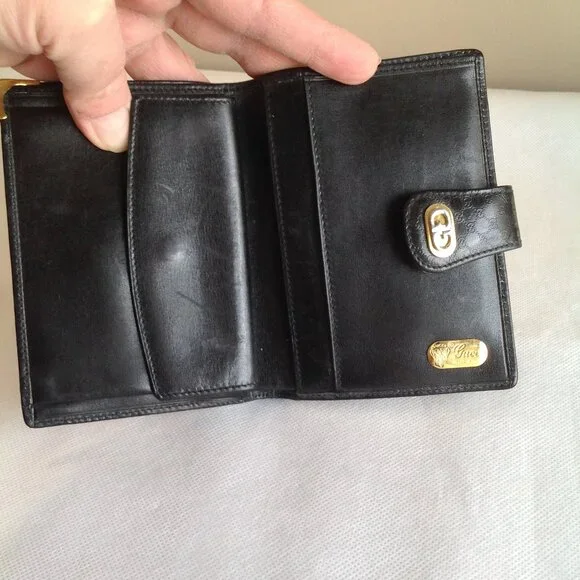 Fabulous Vintage Gucci GG Leather Monogram Clutch Wallet - Picture 9 of 12